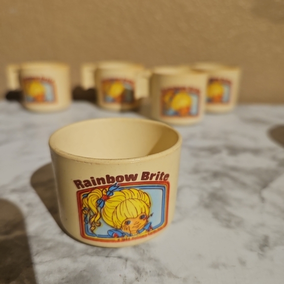 Vintage Rainbow Brite Childs Toy Teaset Bluebird Toys 1984 Cups And Saucers - Picture 7 of 10